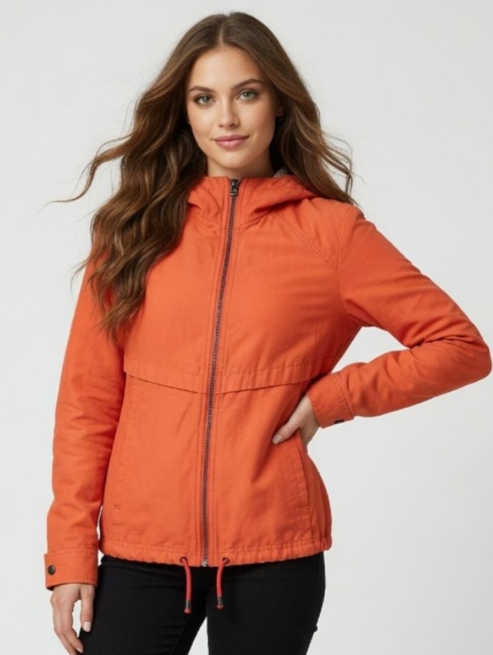 Columbia Women's Hooded Utility Jacket in Peachy Orange (Size :small )